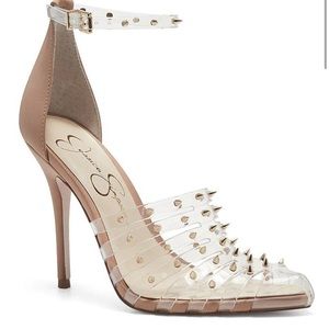 NWT Nude Studded Jessica Simpson Heels